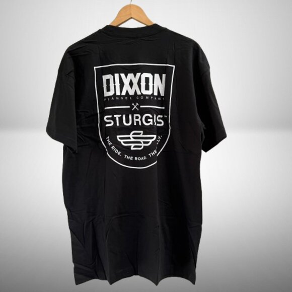 DIXXON Sturgis SD Ride Roar Rally Badge T Shirt Black NEW Men's Large - Picture 5 of 6